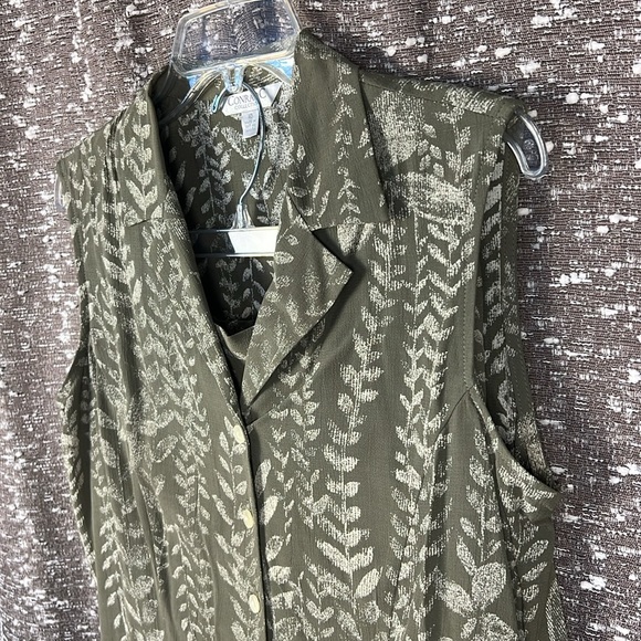 Conrad C Button Up Shirt and Pants Plants Herb Floral 2 Piece Set Size 10 - Picture 5 of 15